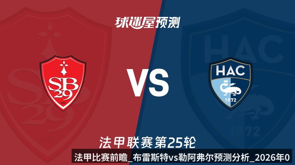 法甲比赛前瞻_布雷斯特vs勒阿弗尔预测分析_2026年03月09日_